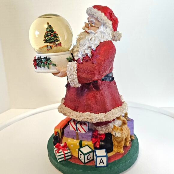 Pfaltzgraff Santa Holding Snow Globe Christmas Heritage Musical Figure 9" w/ Box - Picture 6 of 16